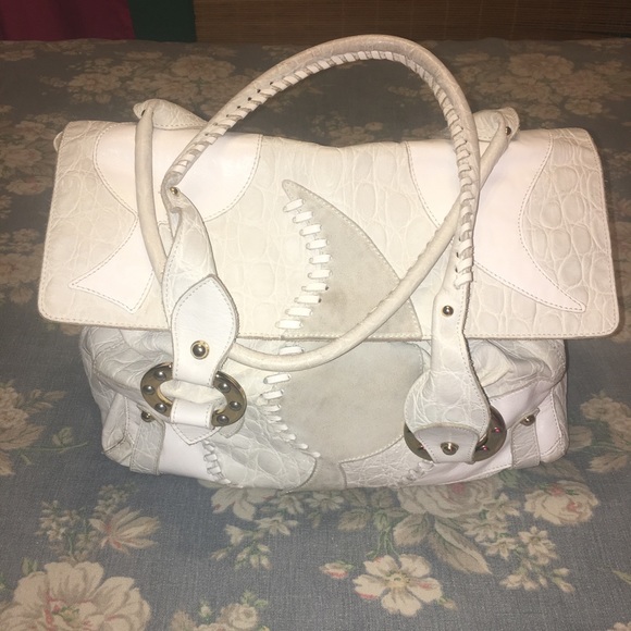 Arcadia Bags Clearance White With Gray Arcadia Handbag Poshmark